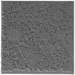 Cernit Texture Plate Silikon Polimer Kil Desen ve Doku Kalıbı 9x9 cm. BLOSSOMS - 1