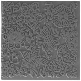 Cernit Texture Plate Silikon Polimer Kil Desen ve Doku Kalıbı 9x9 cm. BLOSSOMS