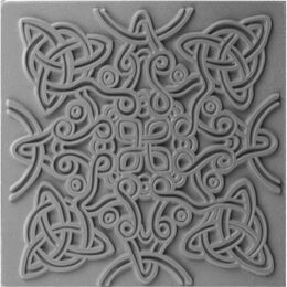 Cernit Texture Plate Silikon Polimer Kil Desen ve Doku Kalıbı 9x9 cm. CELTIC KNOT - 1
