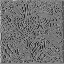 Cernit Texture Plate Silikon Polimer Kil Desen ve Doku Kalıbı 9x9 cm. HEARTS