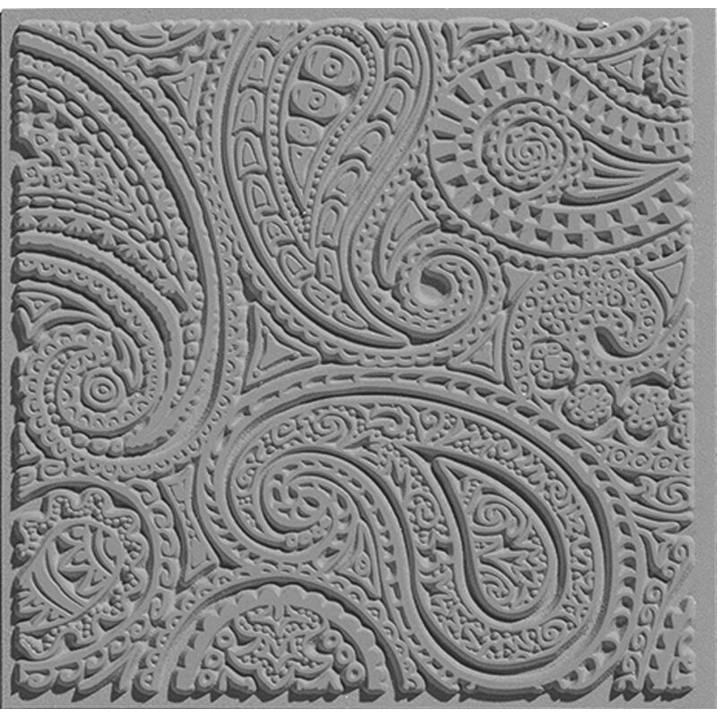 Cernit Texture Plate Silikon Polimer Kil Desen Ve Doku Kalıbı 9x9 Cm. Paısley