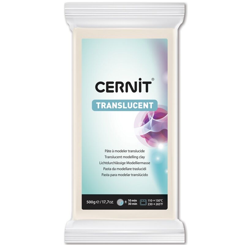 Cernit Translucent (transparan) Polimer Kil 500 Gr. 005 White