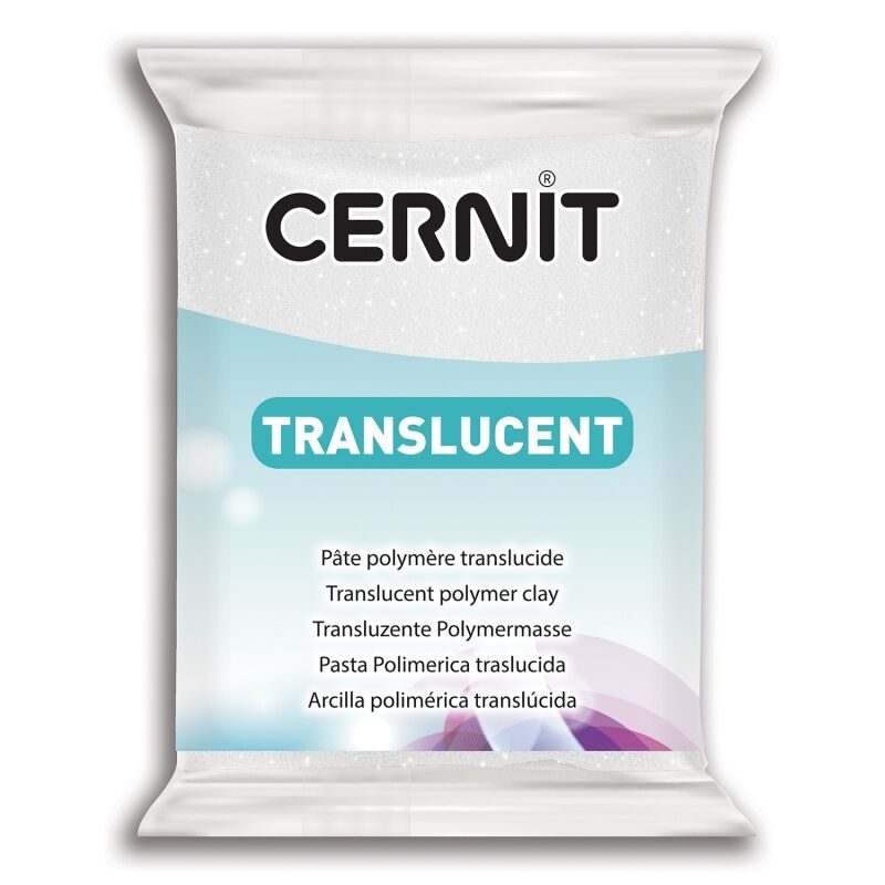 Cernit Translucent (transparan) Polimer Kil 010 Glitter White