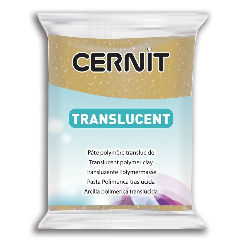 Cernit Translucent (transparan) Polimer Kil 050 Glitter Gold