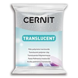 Cernit Translucent (Transparan) Polimer Kil 080 Glitter Silver