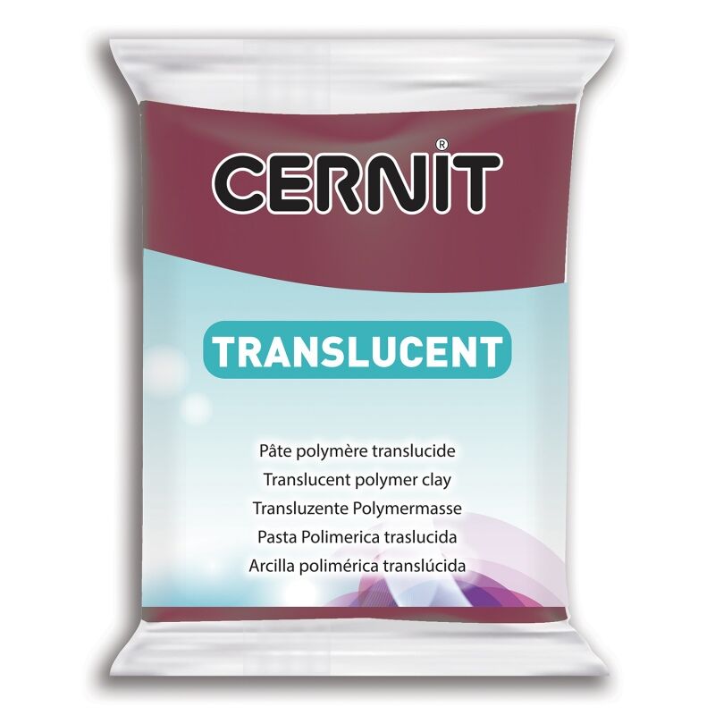 Cernit Translucent (transparan) Polimer Kil 411 Wine Red