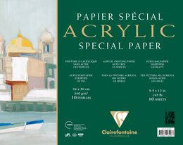 Clairefontaine Acrylic Special Paper Akrilik Boya Defteri Blok 360 gr. 24x30 cm. 10 yaprak