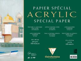 Clairefontaine Acrylic Special Paper Akrilik Boya Defteri Blok 360 gr. 30x40 cm. 10 yaprak