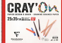 Clairefontaine Cray'On Resim ve Eskiz Çizim Defteri 120 gr. 25x35 cm. 15 yp.