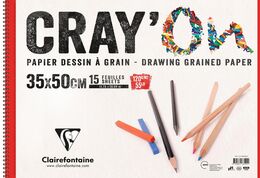 Clairefontaine Cray'On Resim ve Eskiz Çizim Defteri 120 gr. 35x50 cm. 15 yp.