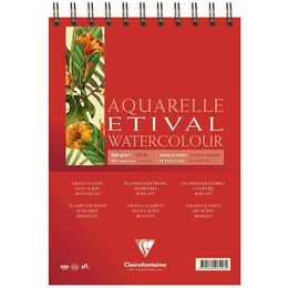 Clairefontaine Etival Classic Sulu Boya Defteri Blok Üstten Spiralli 300 gr. A5 30 yaprak - 1