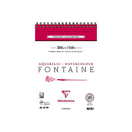 Clairefontaine Fontaine %100 Pamuk Spiralli Sulu Boya Defteri 300 gr. A5 10 yaprak - 1