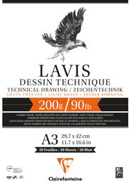 Clairefontaine Lavis Multi Teknik Eskiz Çizim Defteri 200 gr. A3 20 yp.