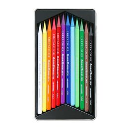 Cretacolor Aqua Monolith Ağaçsız Sulandırılabilr Aquarell Boya Kalemi Seti 12 Renk Metal Kutu - 2
