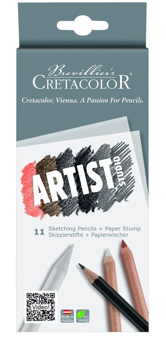 Cretacolor Artist Studio Drawing 101 Sketching Pencils Karakalem Eskiz Çizim Seti 11 Parça