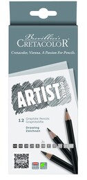Cretacolor Artist Studio Graphite Drawing Pencils Dereceli Karakalem Eskiz Çizim Seti 12'li - Thumbnail