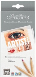 Cretacolor Artist Studio Watercolor Pencils FACES Set 12 Renk Sulandırılabilir Portre Çizim Kalemi Seti - 1