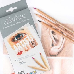 Cretacolor Artist Studio Watercolor Pencils FACES Set 12 Renk Sulandırılabilir Portre Çizim Kalemi Seti - 2