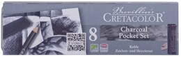 Cretacolor Charcoal Pocket Set Karakalem Eskiz Çizim Seti Metal Kutu 8 Parça - 1