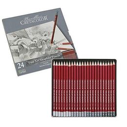 Cretacolor Fine Art Graphite Dereceli Kalem Karakalem Eskiz Çizim Seti Metal Kutu 24'lü - 2
