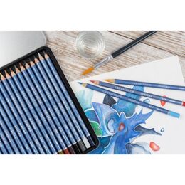 Cretacolor Marino Sulandırılabilir Aquarell Boya Kalemi Seti 24 Renk Metal Kutu - 4