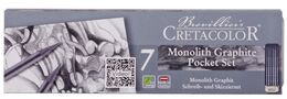 Cretacolor Monolith Graphite Ağaçsız Füzen Çizim Kalemi Seti 7 Parça Metal Kutu - 1