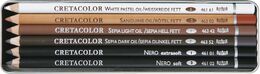 Cretacolor Oil Pencil Drawing Set Karakalem Eskiz Çizim Seti Metal Kutu 6 Parça - 2