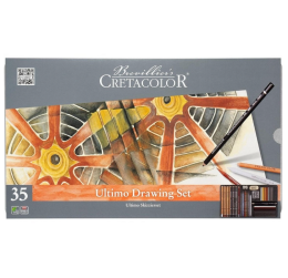 Cretacolor Ultimo Drawing Set Profesyonel Karakalem Eskiz Çizim Seti 35 Parça Metal Kutu - 2