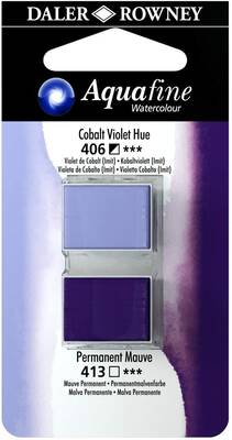 Daler Rowney Aquafine 1/2 Tablet Sulu Boya 2'li Set COBALT VIOLET HUE / MAUVE