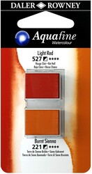 Daler Rowney Aquafine 1/2 Tablet Sulu Boya 2'li Set LIGHT RED / BURNT SIENNA - 1