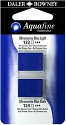 Daler Rowney Aquafine 1/2 Tablet Sulu Boya 2'li Set ULTRAMARINE BLUE LIGHT / ULTRAMARINE BLUE - 1