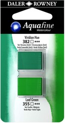 Daler Rowney Aquafine 1/2 Tablet Sulu Boya 2'li Set VIRIDIAN HUE / LEAF GREEN - 1