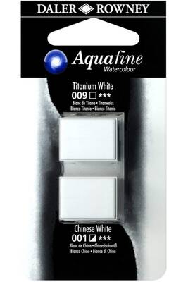 Daler Rowney Aquafine 1/2 Tablet Sulu Boya 2'li Set TITANIUM WHITE / CHINESE WHITE