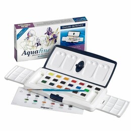Daler Rowney Aquafine Sulu Boya Seti 18 Renk Tablet + 2 Renk Tüp - Daler Rowney