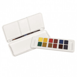 Daler Rowney Aquafine Travel Set Sulu Boya Seti 12 Renk Plastik Kutu - Thumbnail