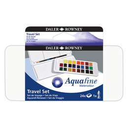 Daler Rowney Aquafine Travel Set Sulu Boya Seti 24 Renk Plastik Kutu - Thumbnail