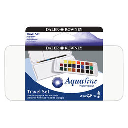 Daler Rowney Aquafine Travel Set Sulu Boya Seti 24 Renk Plastik Kutu