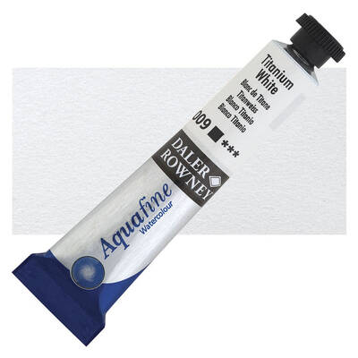 Daler Rowney Aquafine Tüp Sulu Boya 8 ml. 009 TITANIUM WHITE - 1