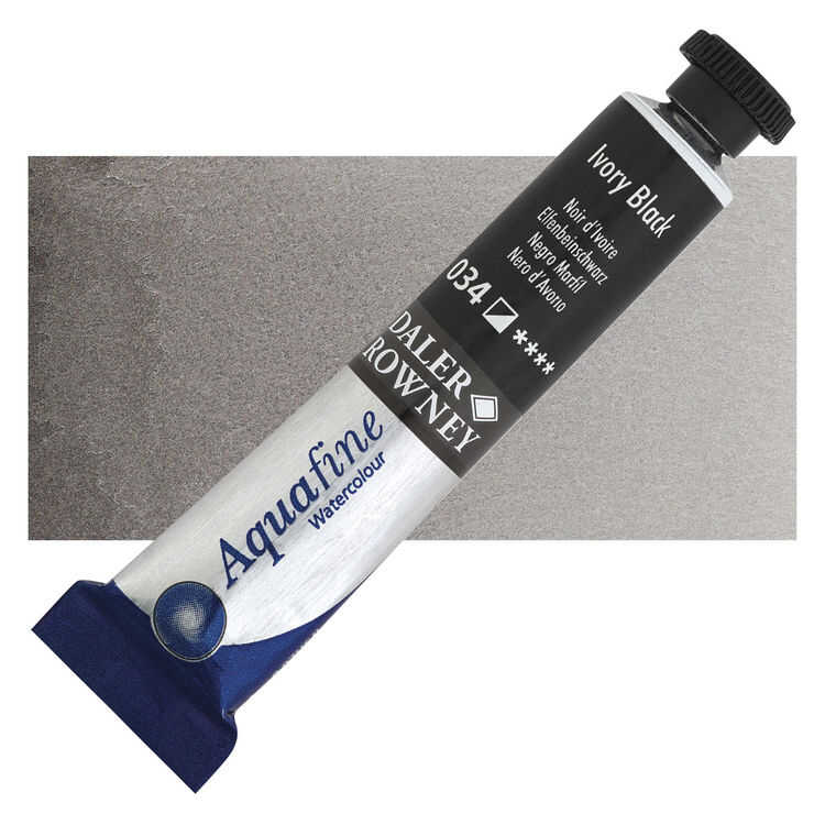 Daler Rowney Aquafine Tüp Sulu Boya 8 Ml. 034 Ivory Black