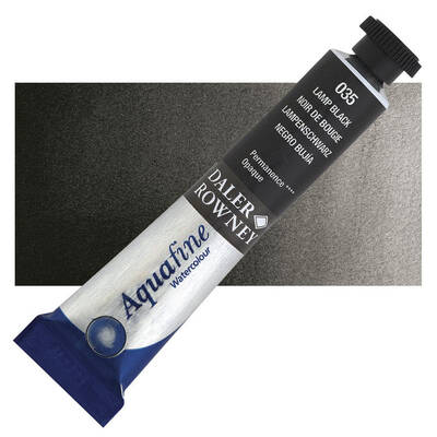 Daler Rowney Aquafine Tüp Sulu Boya 8 ml. 035 LAMP BLACK - 1
