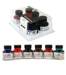 Daler Rowney Calli Kaligrafi Mürekkebi Seti 6 RENK x 29.5 ml. - 1