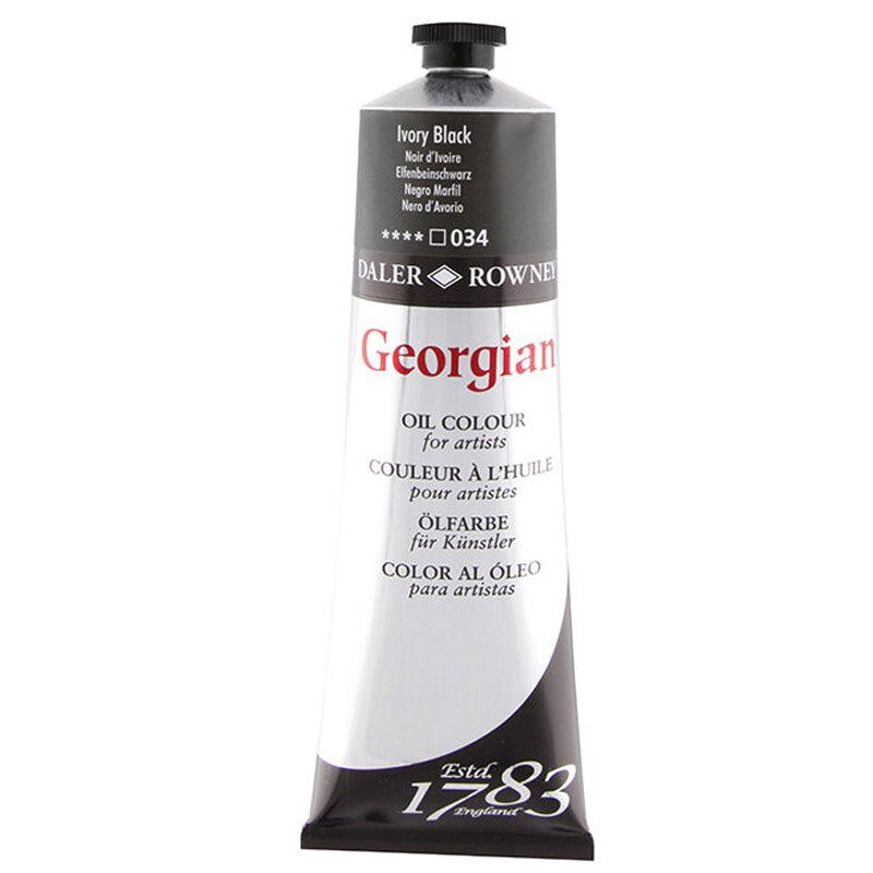 Daler Rowney Georgian Yağlı Boya 225 Ml 034 Ivory Black