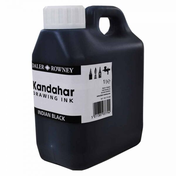 Daler Rowney Kandahar Ink Çini Mürekkebi 1000 Ml. Siyah