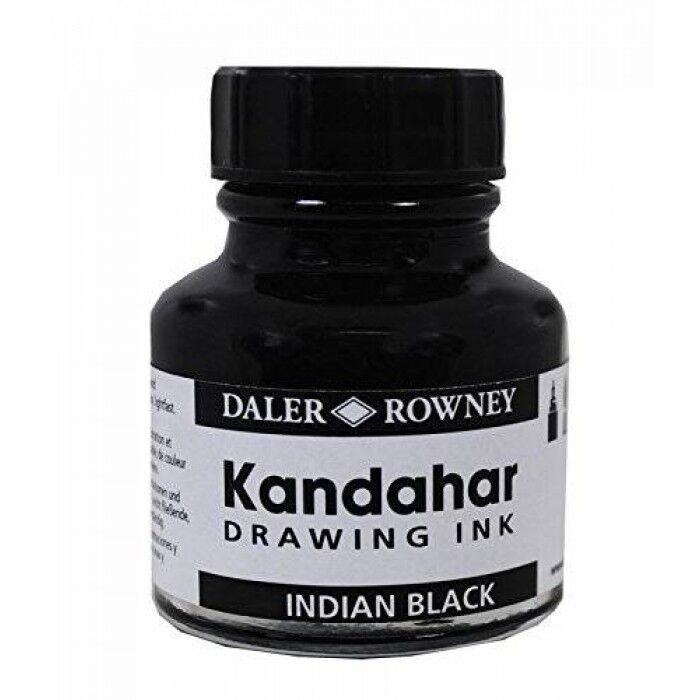 Daler Rowney Kandahar Ink Çini Mürekkebi 28 Ml. Siyah
