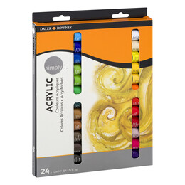 Daler Rowney Simply Akrilik Boya Seti 24 Renk x 12 ml.. - Thumbnail