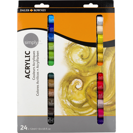 Daler Rowney Simply Akrilik Boya Seti 24 Renk x 12 ml.. - Thumbnail