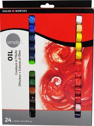 Daler Rowney Simply Oil Set 24 Renk x 12 ml. Yağlı Boya Seti