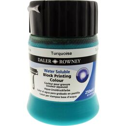 Daler Rowney Water Soluble Block Printing Su Bazlı Linol Baskı Boyası 250 ml. Turquoise