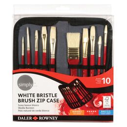 Daler Rowney White Bristle 10'lu Çantalı Fırça Seti
