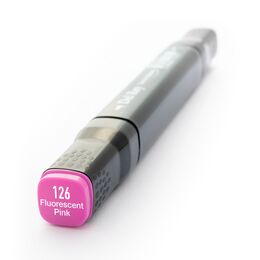 Del Rey Çift Uçlu Çizim Marker Kalemi 126 Fluorescent Pink